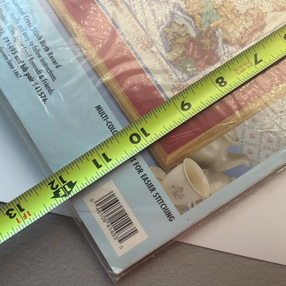 VTG 90's Bucilla Baby Bear Once Upon A Time Cross Stitch Birth Record Kit - Picture 8 of 9